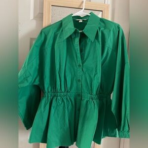 H&M Green Button Down Shirt N without tag